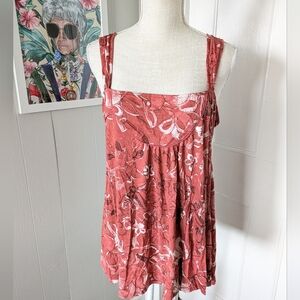 NWT Calvin Klein Jeans Boho Tank Top Juniors Size L Floral Soft Festival Top